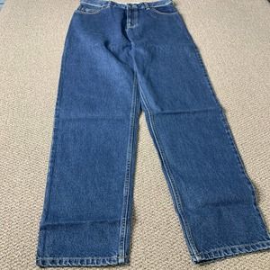 Lands' End Womens Jeans Size 10 Blue Medium‎ Wash Denim Elastic Waist Straight